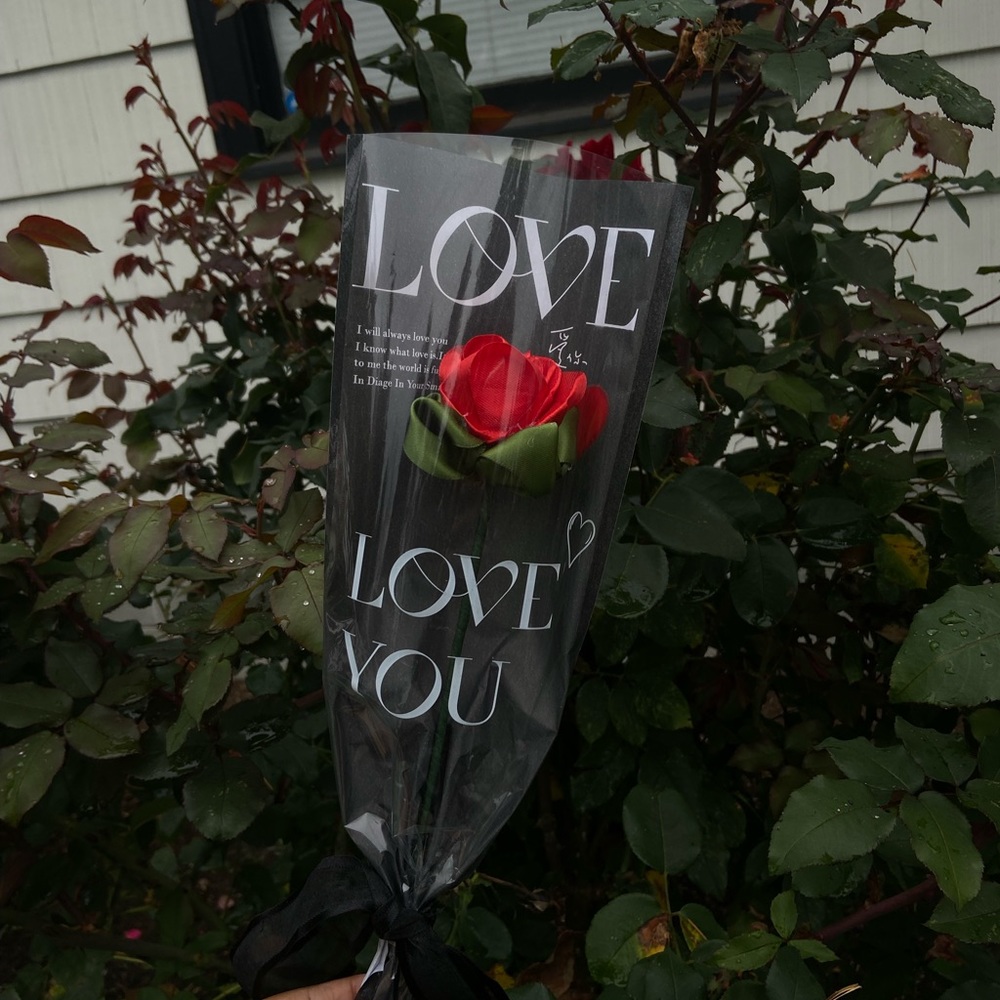 Single rose boquete 💕💐